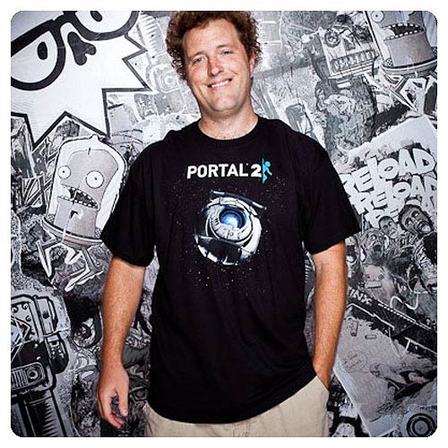 Portal 2 Wheatley in Space Black T-Shirt
